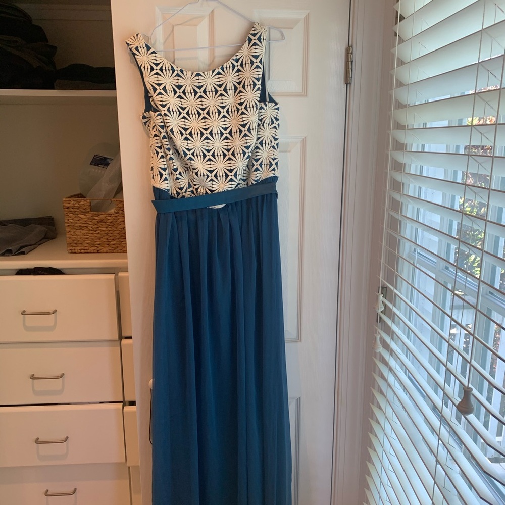 Lela Rose Bridesmaid Dress LR182; Ocean Blue